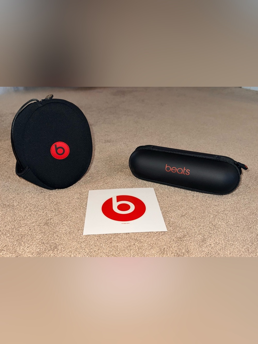 CASE ONLY Beats Solo3 Wireless & Beats Pill 2.0 Carrying Cases Bundle + Sticker